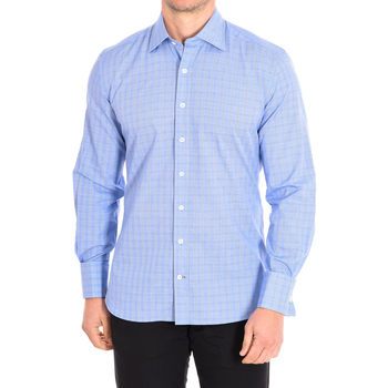 Textiel Heren Overhemden lange mouwen Cafe' Coton ALPHONSE3-82HDC Blauw