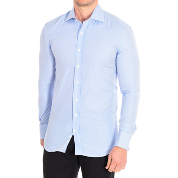 Textiel Heren Overhemden lange mouwen Cafe' Coton DANIELLE3-SLIM-55DCS Blauw