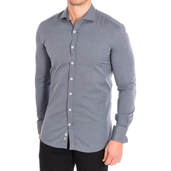 Textiel Heren Overhemden lange mouwen Cafe' Coton FILAFIL11-SLIM-G-55DC Grijs