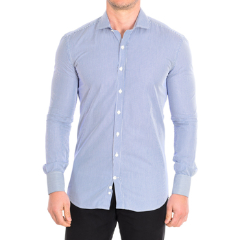 Textiel Heren Overhemden lange mouwen Cafe' Coton FORFAR05-55DCSLIM Blauw