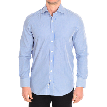Textiel Heren Overhemden lange mouwen Cafe' Coton ORLANDO4-33LS Blauw