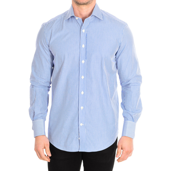 Textiel Heren Overhemden lange mouwen Cafe' Coton ORLANDO4-G-55DC Blauw