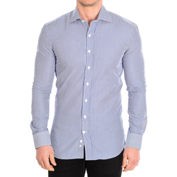 Textiel Heren Overhemden lange mouwen CafÃ© Coton ORLANDO4-SLIM-33LS Blauw