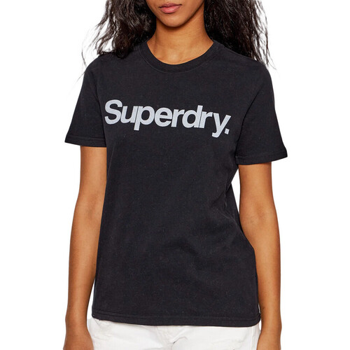 Textiel Dames T-shirts korte mouwen Superdry  Blauw