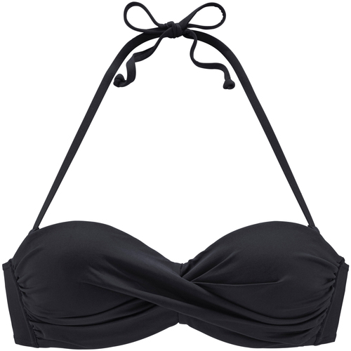Textiel Dames Bikinibroekjes- en tops Lascana Bandeau zwemkleding top Simple Zwart