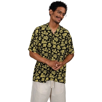 Textiel Heren Overhemden lange mouwen Brava Fabrics Veranoir Faes Shirt - Lemon Zwart