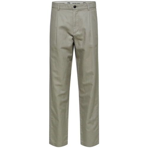 Textiel Heren Broeken / Pantalons Selected Slimtape-Jones - Vetiver Groen