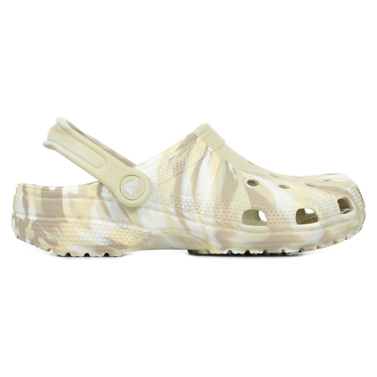 Schoenen Dames Leren slippers Crocs Classic Marbled Clog Beige