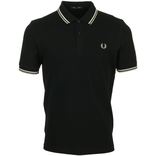 Textiel Heren T-shirts & Polo’s Fred Perry Twin Tipped Shirt Zwart