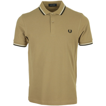 Textiel Heren T-shirts & Polo’s Fred Perry Twin Tipped Shirt Bruin