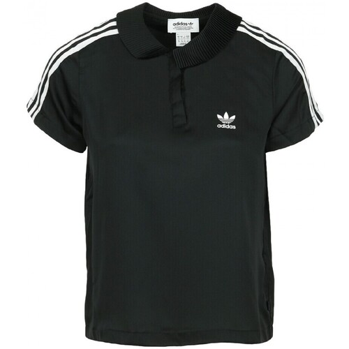 Textiel Dames T-shirts & Polo’s adidas Originals 3 Stripes Zwart