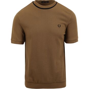 Textiel Heren T-shirts & Polo’s Fred Perry T-Shirt Piqué Bruin Bruin