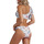 Textiel Dames Bikini Admas Tweedelige asymmetrische bikiniset met ruches White Paisley Wit