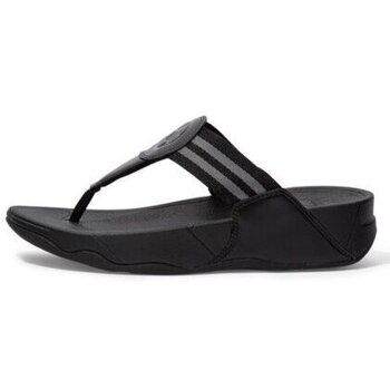 flops FitFlop WALKSTAR TOE POST SANDALS ALL BLACK - - Spartoo | StyleSearch