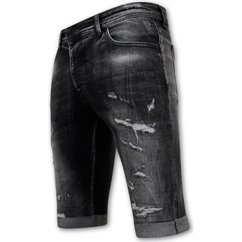 Local Fanatic Destroyed Shorts H Paint Splatter Zwart