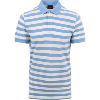 Textiel Heren T-shirts & Polo’s Gant Polo Strepen Lichtblauw Blauw