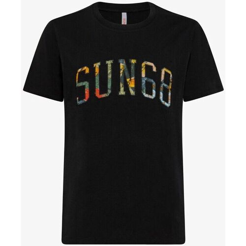 Textiel Heren T-shirts korte mouwen Sun68  Zwart