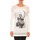 Textiel Dames T-shirts met lange mouwen La Vitrine De La Mode Tee Shirt Manches Longues MC1919 blanc Wit