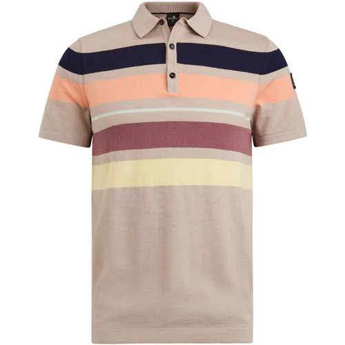 Textiel Heren T-shirts & Polo’s Vanguard Knitted Polo Beige Multicolour