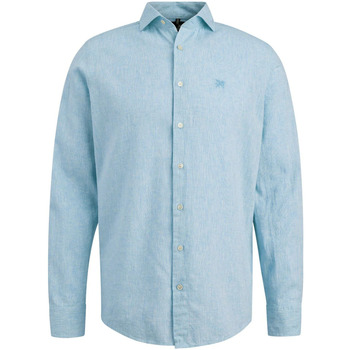 Textiel Heren Overhemden lange mouwen Vanguard Overhemd Linnen Lichtblauw Blauw