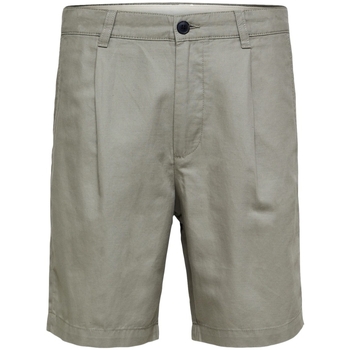 Textiel Heren Korte broeken / Bermuda's Selected Comfort-Jones Linen - Vetiver Groen
