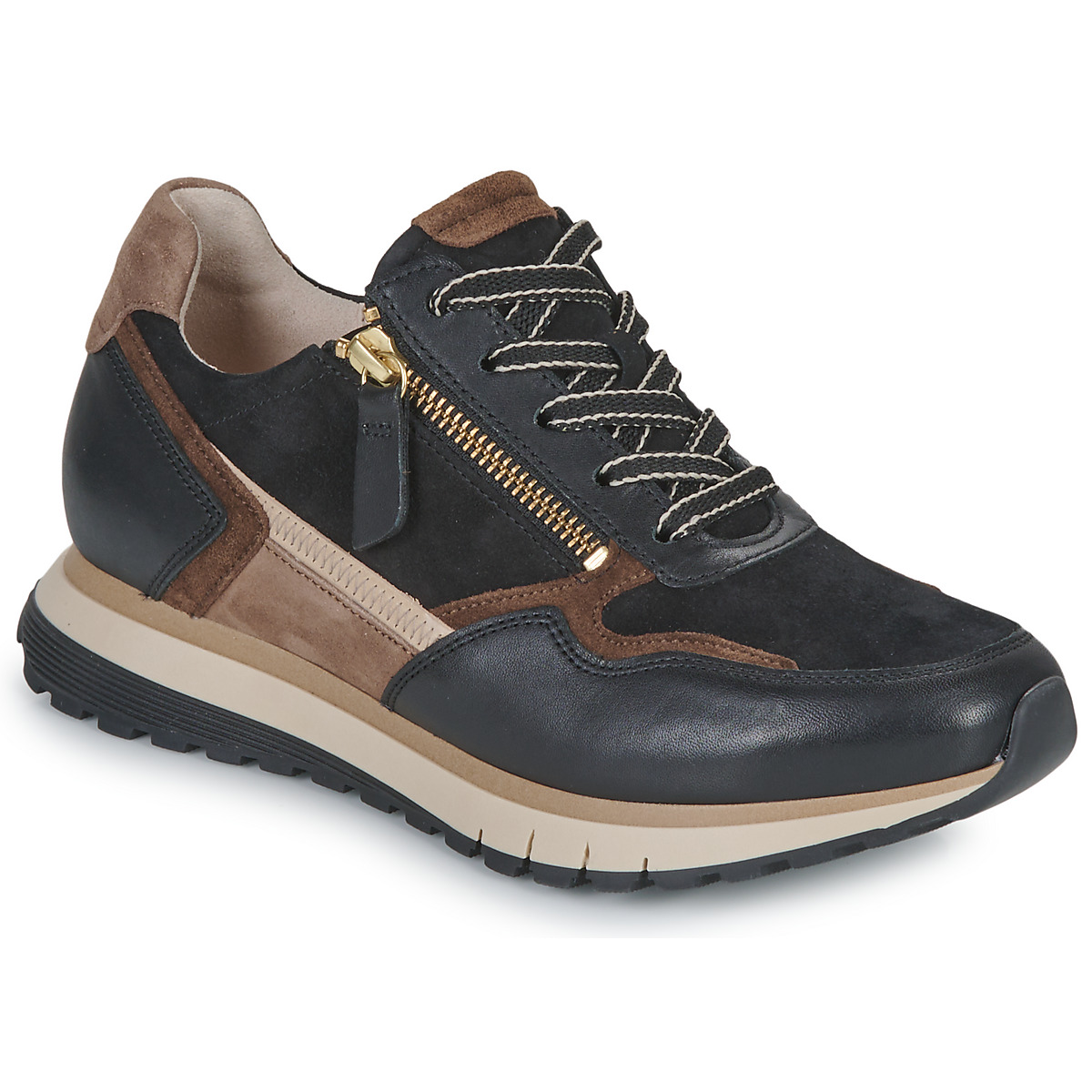 Gabor Dames Sneakers - zwart - 36.378 67 H leest veter/rits maat 4.5/37