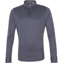 Textiel Heren Sweaters / Sweatshirts Blue Industry Longsleeve Polo Rugby Stripe Navy Blauw