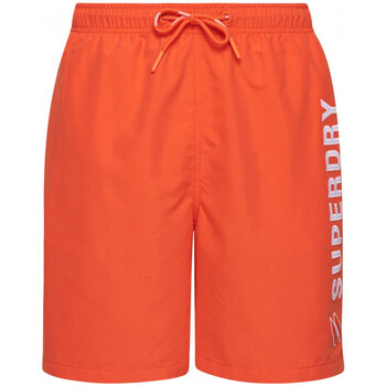 Textiel Heren Zwembroeken/ Zwemshorts Superdry Code applque 19inch Oranje