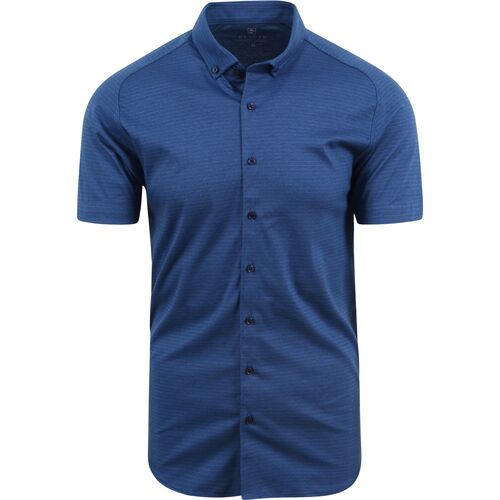 Textiel Heren Overhemden lange mouwen Desoto Short Sleeve Overhemd Streep Blauw Blauw