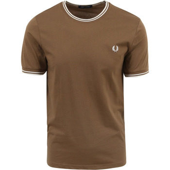 Textiel Heren T-shirts & Polo’s Fred Perry T-shirt M1588 Bruin Bruin