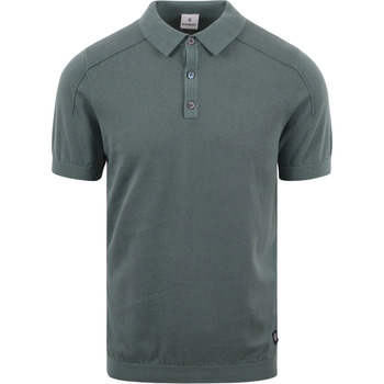 Textiel Heren T-shirts & Polo’s Blue Industry Knitted Poloshirt Groen Groen