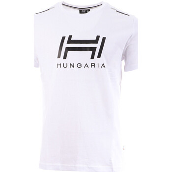 Textiel Heren T-shirts korte mouwen Hungaria  Wit