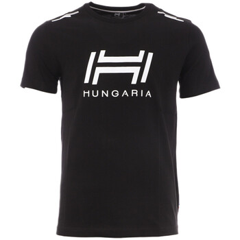 Textiel Heren T-shirts korte mouwen Hungaria  Zwart