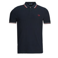 Textiel Heren Polo's korte mouwen Fred Perry TWIN TIPPED FRED PERRY SHIRT Marine / Wit / Rood
