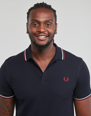 Fred Perry TWIN TIPPED FRED PERRY SHIRT Marine / Wit / Rood
