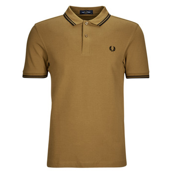 Textiel Heren Polo's korte mouwen Fred Perry TWIN TIPPED FRED PERRY SHIRT Mosterd / Zwart