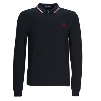 Textiel Heren Polo's lange mouwen Fred Perry LS TWIN TIPPED SHIRT Marine