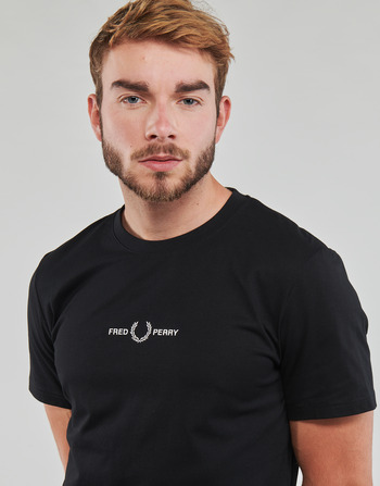 Fred Perry EMBROIDERED T-SHIRT Zwart