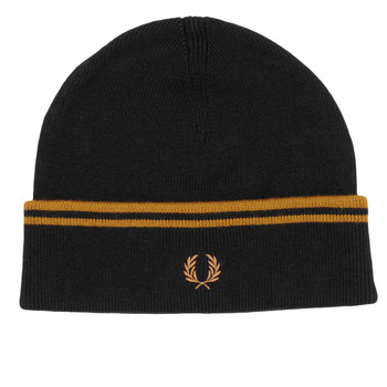 Accessoires Heren Muts Fred Perry TWIN TIPPED MERINO WOOL BEANIE Marine / Bruin