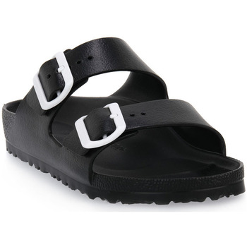 Schoenen Leren slippers Birkenstock ARIZONA EVA BLACK WHITE CALZ S Zwart