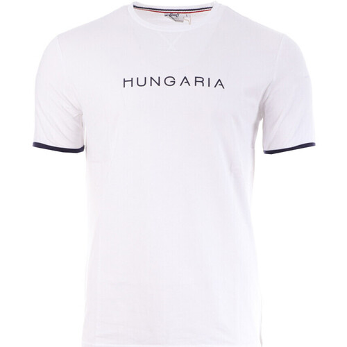 Textiel Heren T-shirts korte mouwen Hungaria  Wit