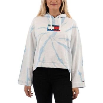Textiel Dames Sweaters / Sweatshirts Tommy Jeans Badge Tie-Dye Boxy Wit