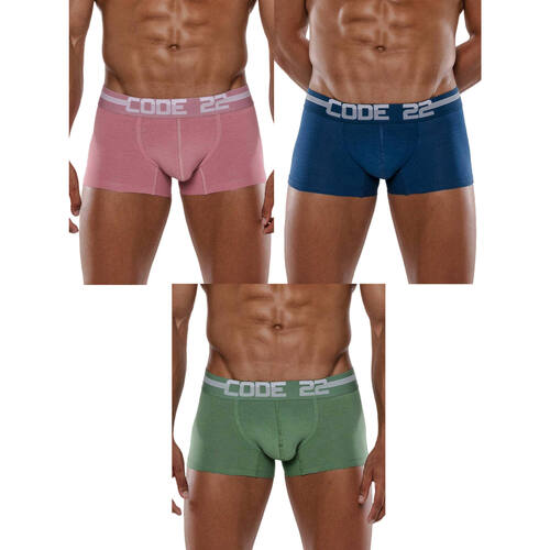 Ondergoed Heren Boxershorts Code 22 Pak x3 boxers Fun Code22 Multicolour