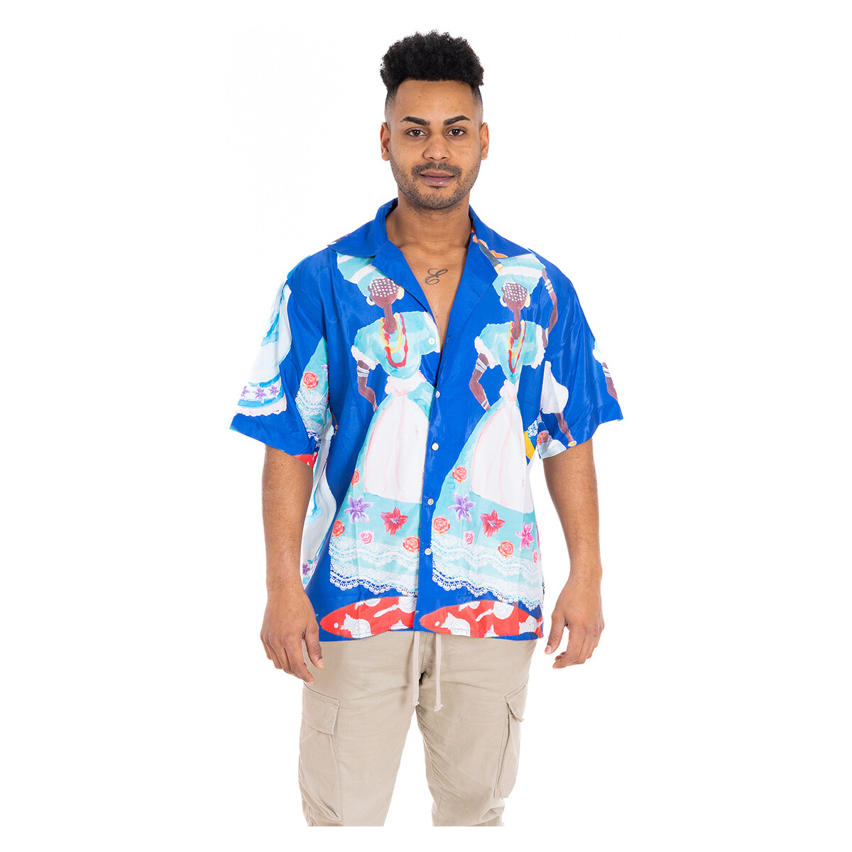 Textiel Dames Overhemden Isla Bonita By Sigris Mannen Shirt Blauw