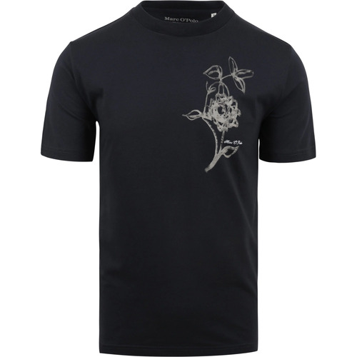 Textiel Heren T-shirts & Polo’s Marc O'Polo T-Shirt Bloem Navy Blauw