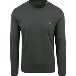 Textiel Heren T-shirts & Polo’s Marc O'Polo Long Sleeve T-Shirt Donkergroen Groen