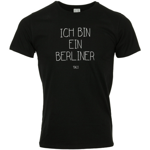 Textiel Heren T-shirts korte mouwen Civissum Ich Bin Ein Berliner Tee Zwart