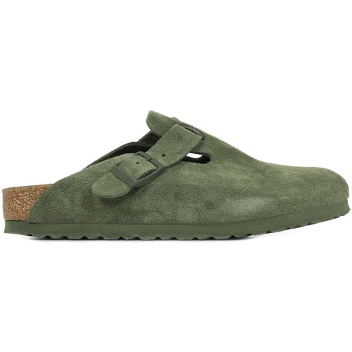 Schoenen Leren slippers Birkenstock Boston BS Groen