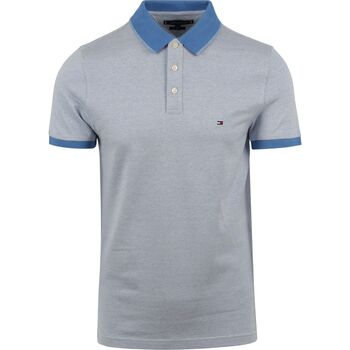 Textiel Heren T-shirts & Polo’s Tommy Hilfiger Poloshirt Mouline Tipped Lichtblauw Blauw