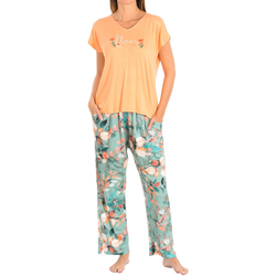 Textiel Dames Pyjama's / nachthemden Kisses&Love F4827-NARANJA Oranje